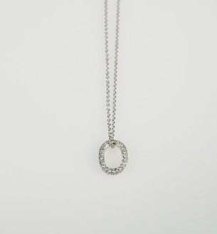 Lumina White Gold Oval Pendant