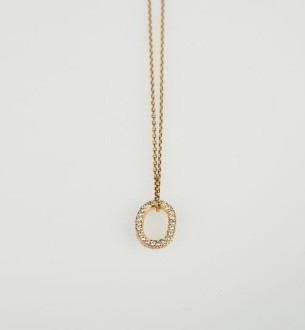 Solene Gold Oval Pendant